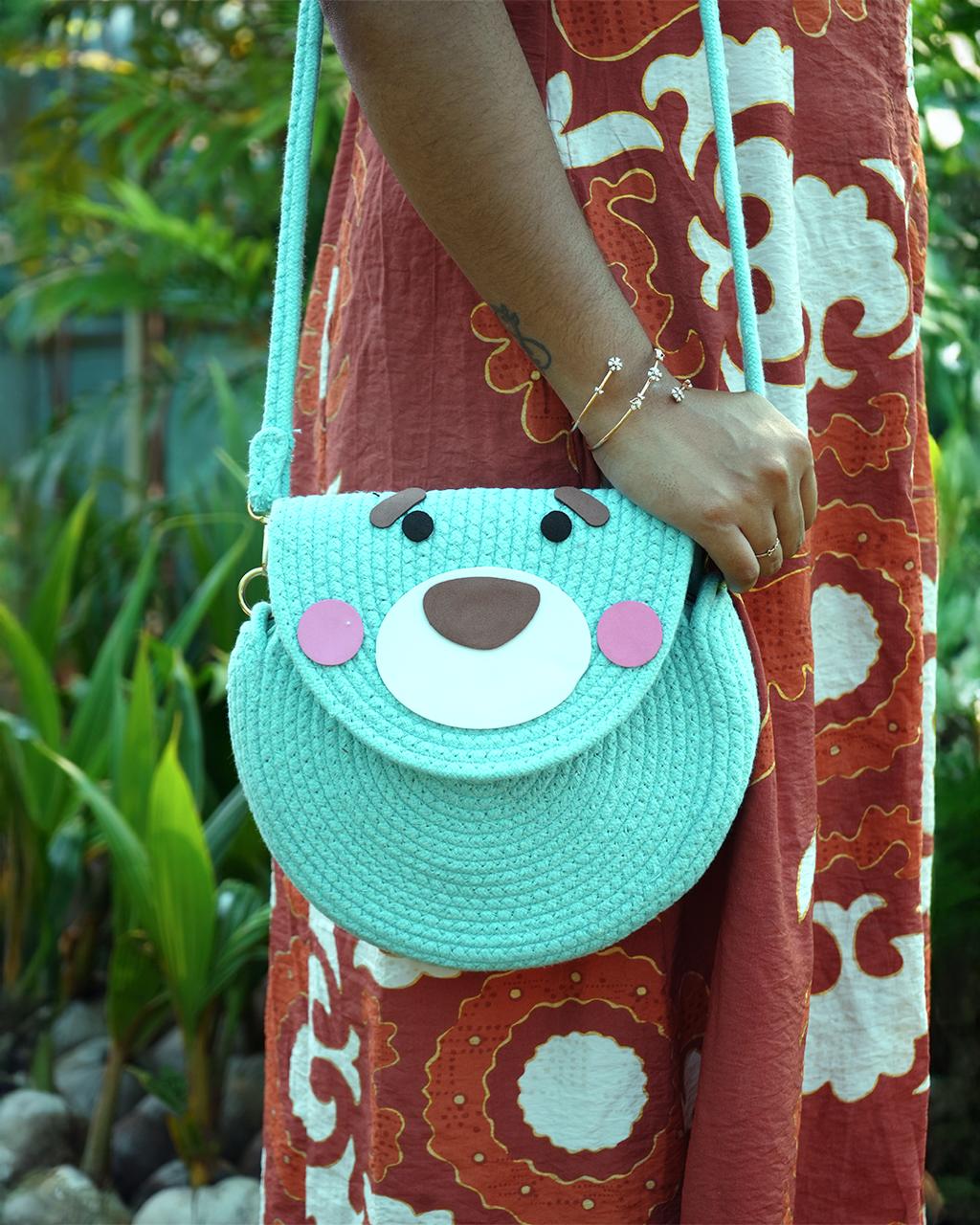 Mint Green Round Sling Bag | Crossbody Bag