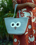 Grey cotton tote bag for everyday use